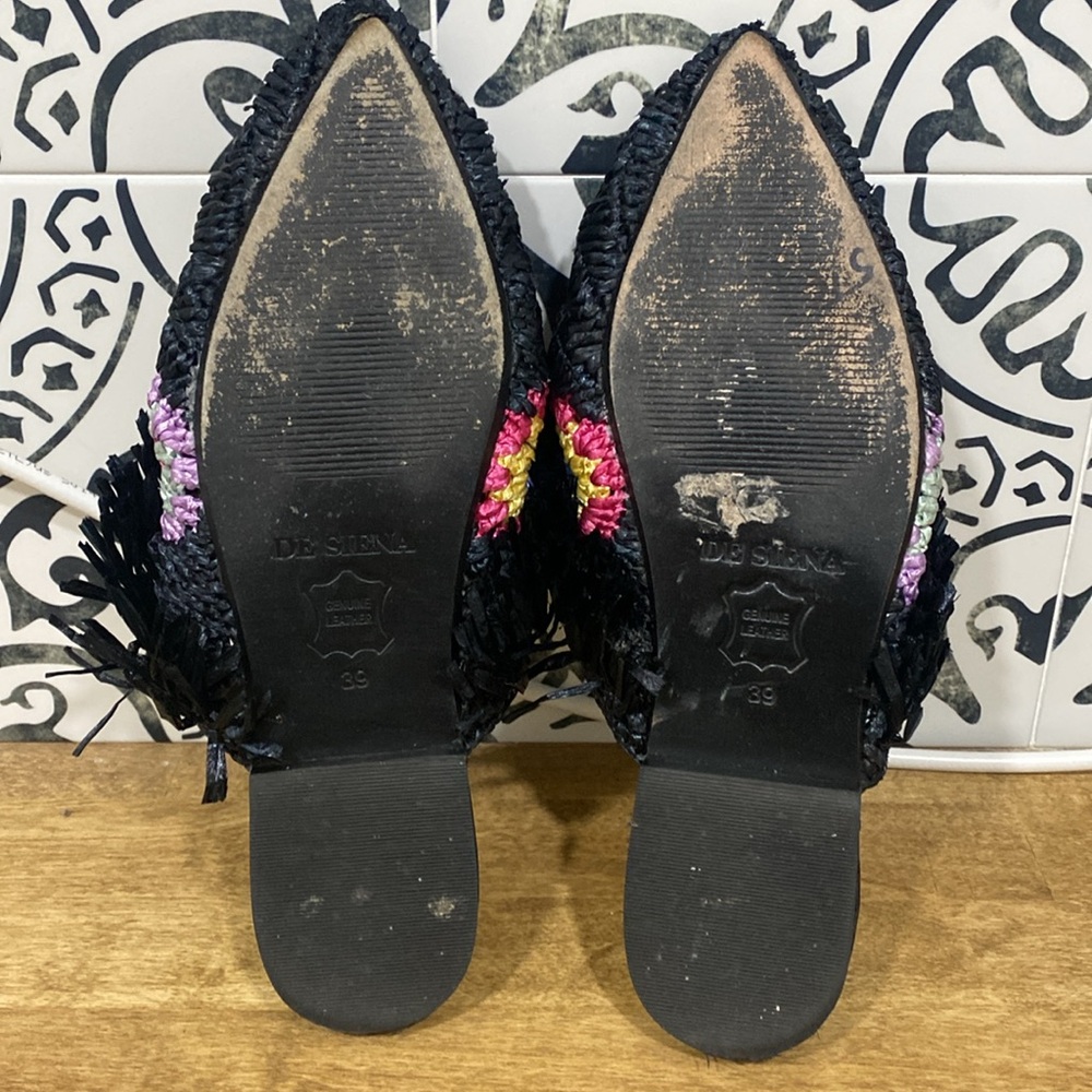 De Siena Mule Clogs Natural Raffia Anthropologie - Picture 8 of 12